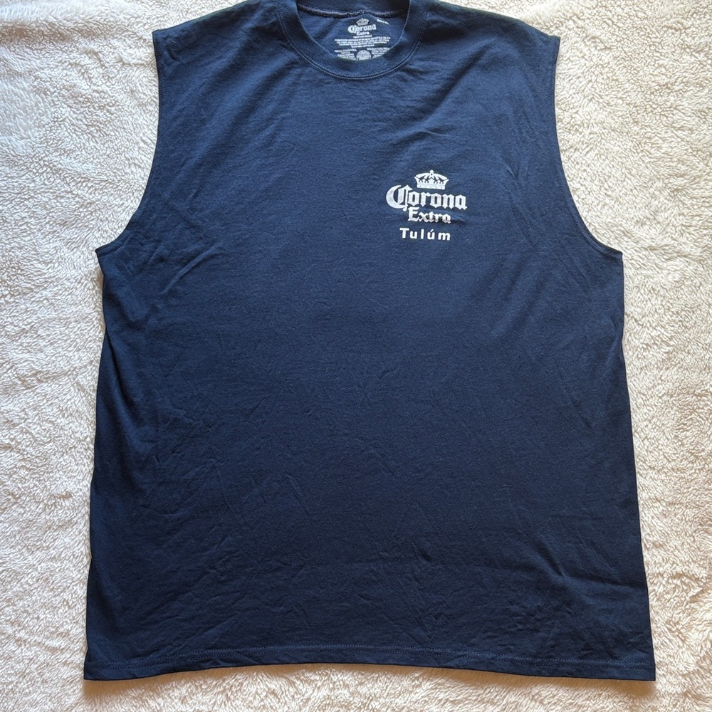 Corona Navy Sleeveless Tank Top